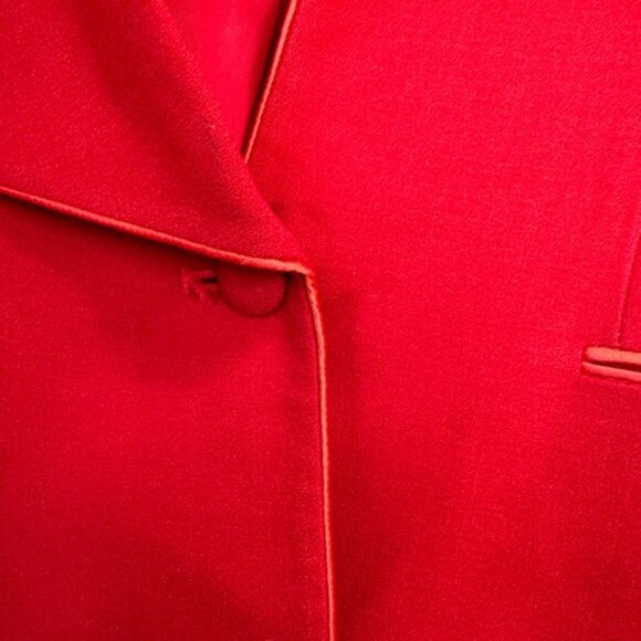 SASSON Vintage 1980 Wool Cropped Blazer Jacket Bolero Lightweight Button Satin - Picture 6 of 16